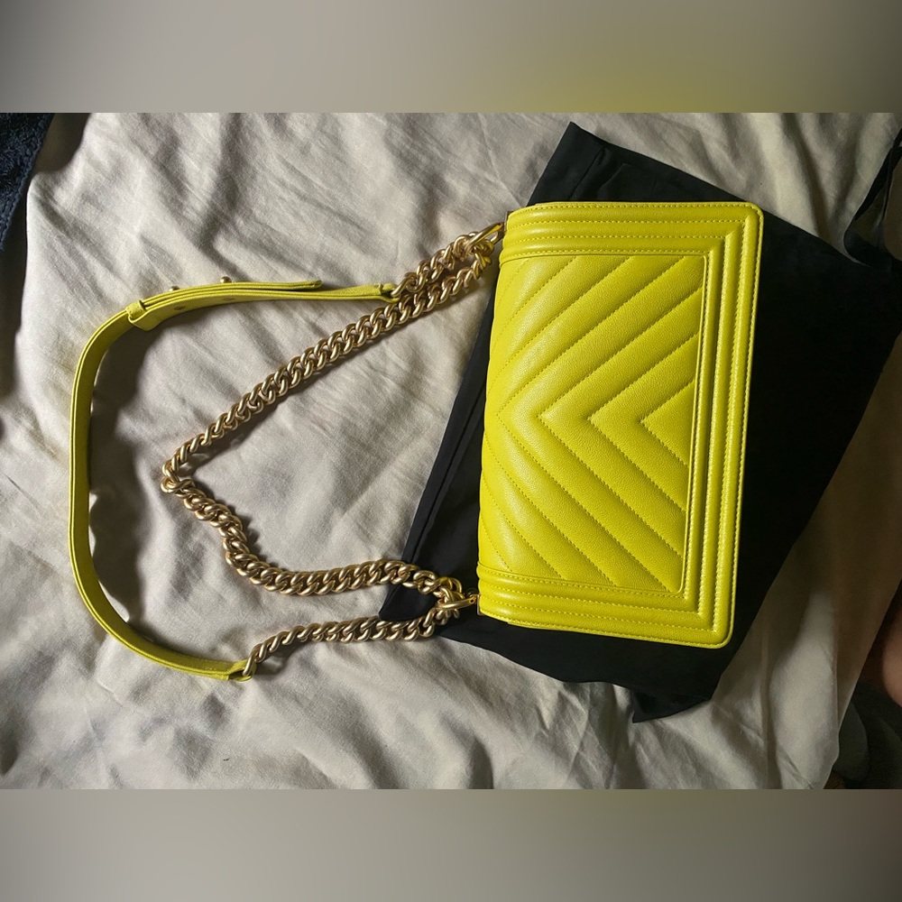 Chanel boy bag yellow - Picture 6 of 7
